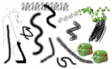 Verschiedene Pinselstriche